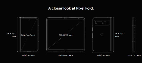 Смартфон Google Pixel Fold 12/512Gb Obsidian