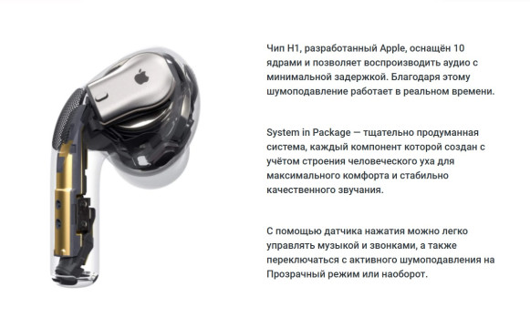 Беспроводные наушники Apple AirPods Pro (1-го поколения)